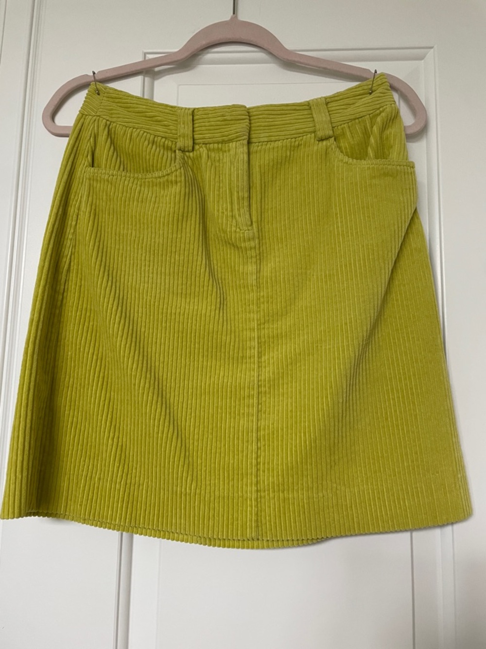 Boden Lime Green Corduroy Mini Skirt